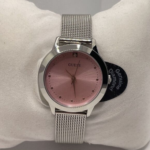 Guess U1197L3 Women\'s Silver Stainless Steel Analog Pink Dial Quartz Watch Cv39 main image 9